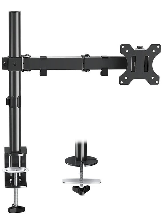 Single Arm Monitor Mount Desktop Lifting Bracket 8Kg Desk Mount Monitor Arm Support 15"- 30 "inch Computer Flat Screen