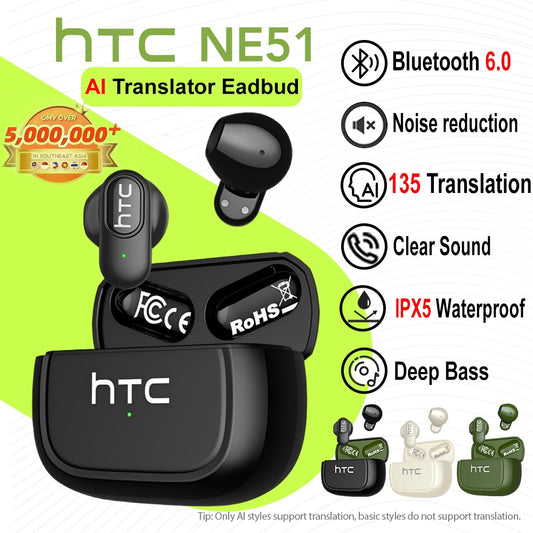 HTC EBUDS BT6 AI TRANSL STC NE51 BK