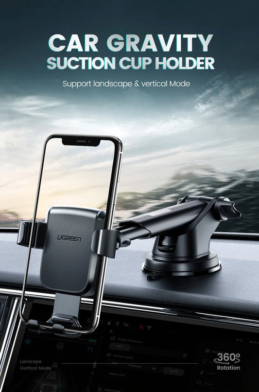 Ugreen Gravity Phone Holder with Suction Cup - Black