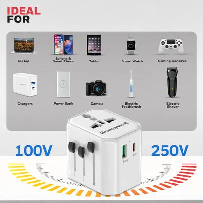 HONEYWELL UNIV TRAVEL ADAPTER WHT