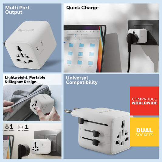 HONEYWELL UNIV TRAVEL ADAPTER WHT