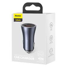Baseus CCJD-0G Golden Contactor Pro Dual Quick Car Charger 40W Dark Grey