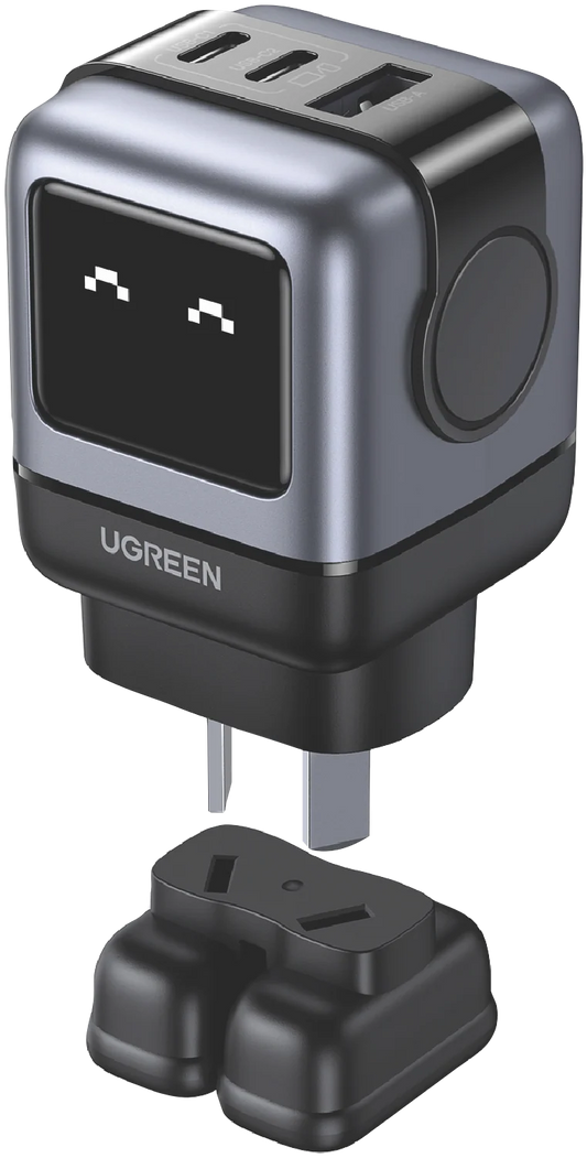Ugreen Nexode 3 Port Robot GaN Fast Charger 65W Black