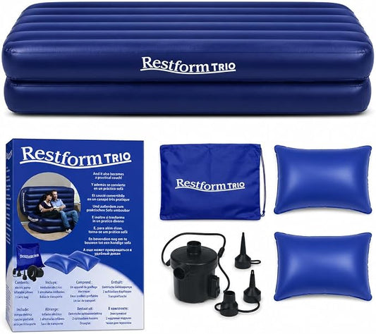 Queen 3-in-1 Air Mattress with Electric Pump – Versatile Airbed