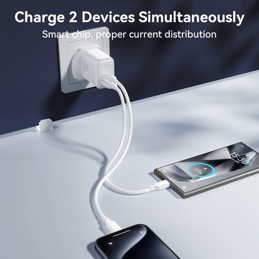 JR-TCF21 20W Dual-Port (A+C) Charger-White (UK)