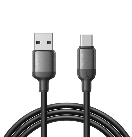 كابل بيانات الشحن السريع Lively Series 3A طراز S-A62 (من USB-A إلى Type-C) بطول 1.2 متر - أسود
