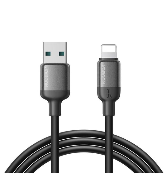 كابل بيانات شحن سريع S-A62 Lively Series 3A (من USB-A إلى L) بطول 1.2 متر - أسود