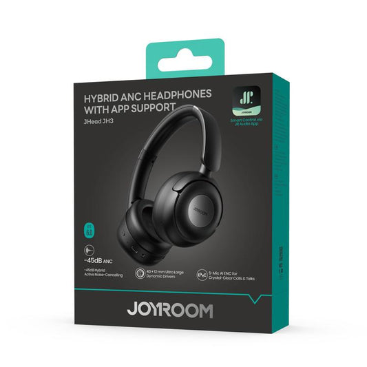 JHead Series JR-JH3 Hybrid ANC Headphones-Black
