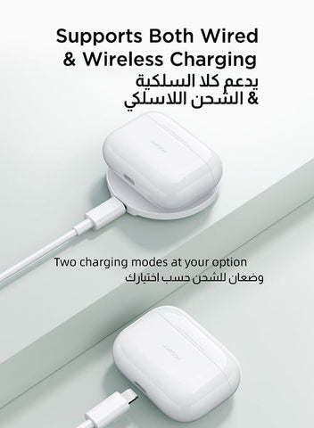 JR-T03S 2024 New Style TWS In-Ear Earphones, Low Latency, In-Ear Detection, One-Click Connection, Heavy Bass, Hifi, HD Mic Wireless Earbuds With Power Box With Replacement Ear Tips White