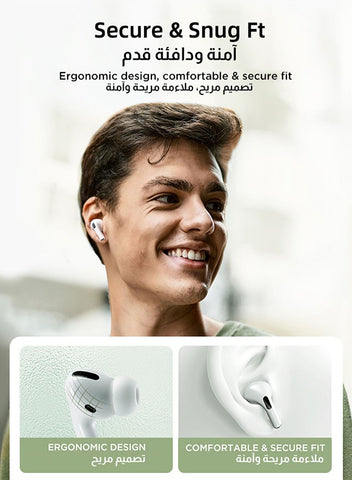 JR-T03S 2024 New Style TWS In-Ear Earphones, Low Latency, In-Ear Detection, One-Click Connection, Heavy Bass, Hifi, HD Mic Wireless Earbuds With Power Box With Replacement Ear Tips White