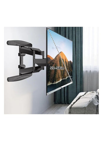 NB ERGONOMIC Wall Mounted TV Stand, Adjustable& Strechable Steel Wall Bracket, Universal Stand for TVs Monitor Screens (NB-P65)