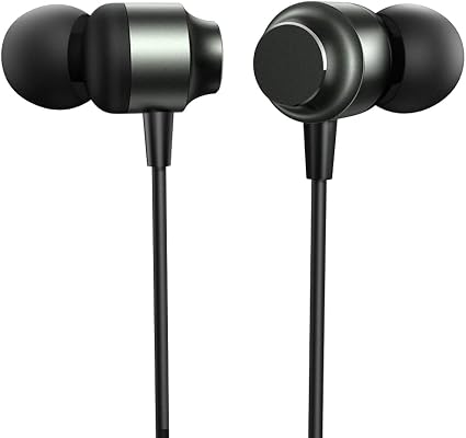 JR-EC06 TYPE-C Series In Ear Metal Wired Earbuds Dark Gray