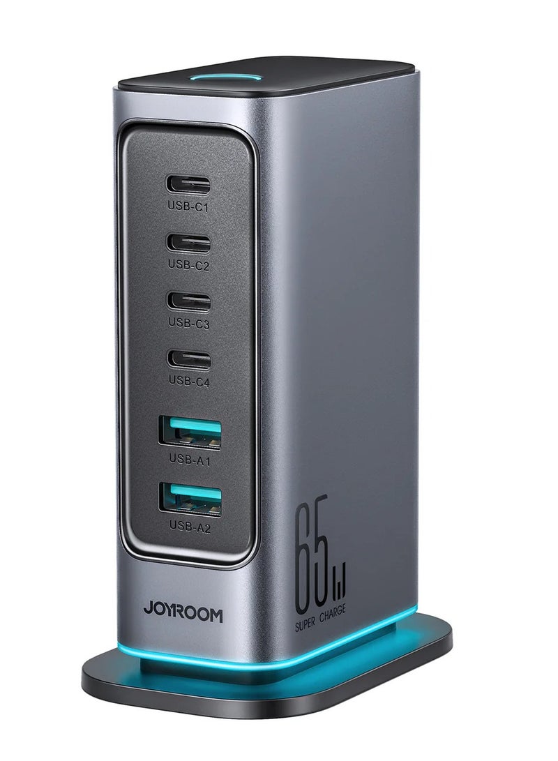 JR-TCM02 65W Gan Multi-Port Charger Black