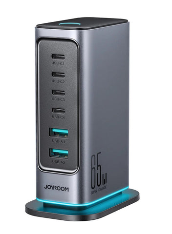 JR-TCM02 65W Gan Multi-Port Charger Black