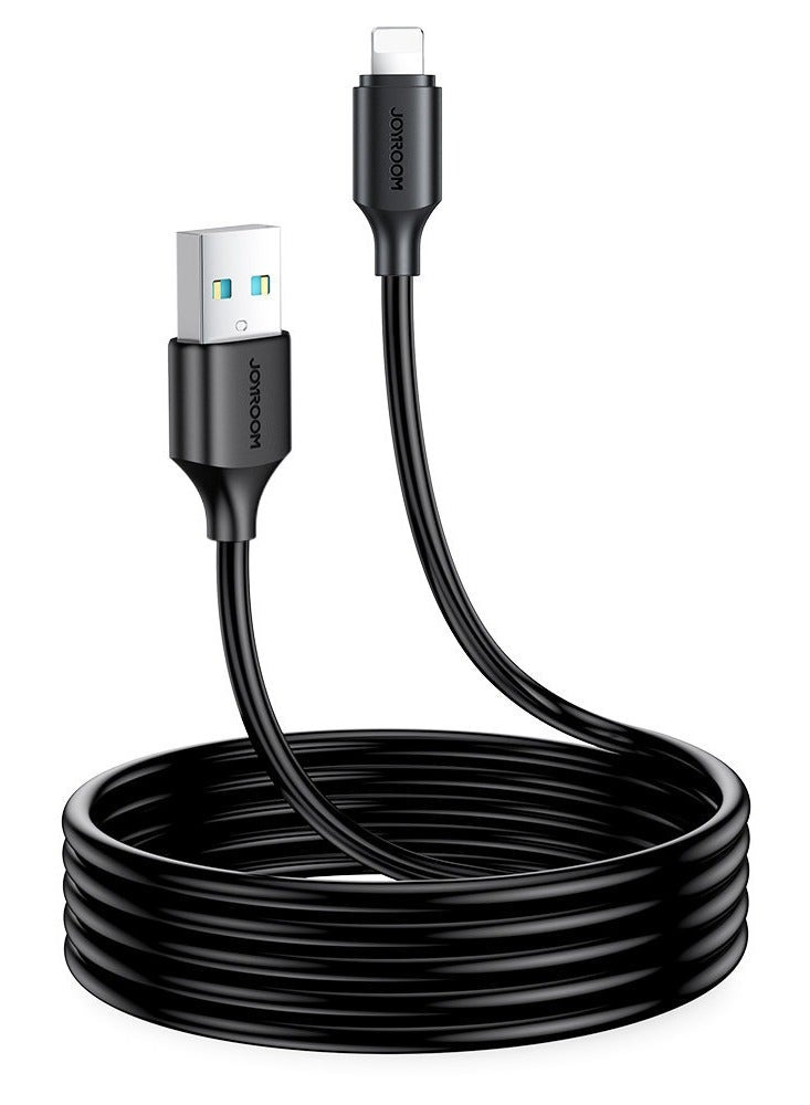 Long - Lasting Series 2.4A Fast charging Data Cable - USB-A to Lighting - 1M Black