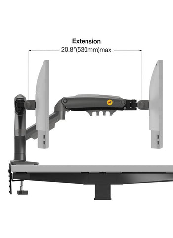 Adjustable Monitor Stand NB F80 – Gas Spring Arm with 360° Flexibility, Supports 17-30 Inch Screens, Strong Mount, Ideal for Offices and Gaming