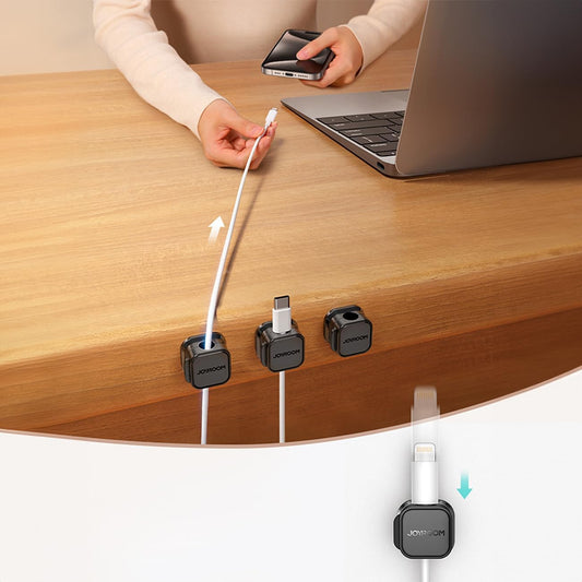 JR-ZS368 MAGNETIC CABLE ORGANIZER (3pcs) WHITE&BLACK