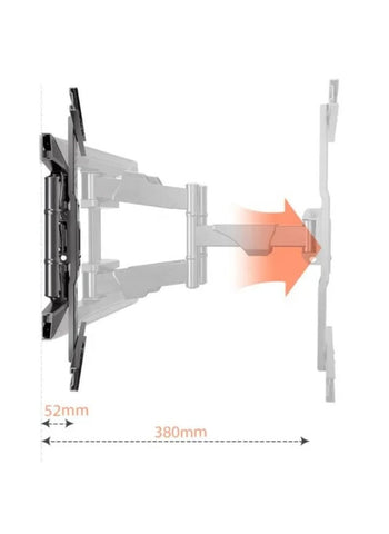 NB Ergonomic P6 Full Motion Wall Mount Bracket 45\"-75\" LCD LED TVs 6-Swing Arms Rack Steel Material Max VESA 600x400mm Max Load 45.5kgs
