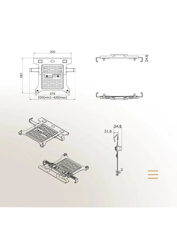 NB NEW F80-FP for 10-17 Laptop Desktop Holder Notebook Computer Mount Stand Laptop Clamp