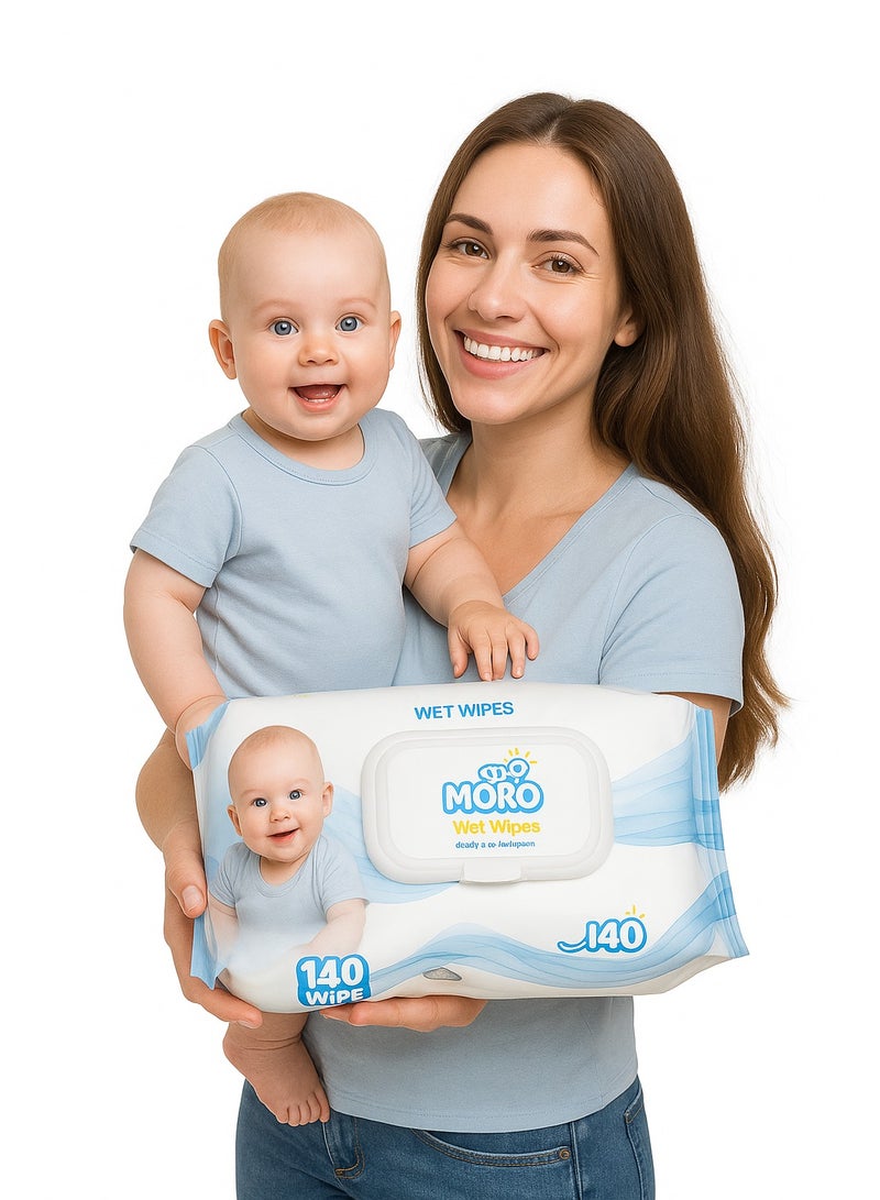 Moro Unscented Wet Wipes 420 Wipes (3 Pack Bag)