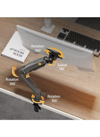 Adjustable Monitor Stand NB F80 – Gas Spring Arm with 360° Flexibility, Supports 17-30 Inch Screens, Strong Mount, Ideal for Offices and Gaming