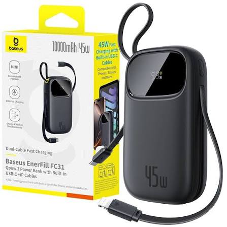 Baseus Power Bank FC31, 10000mAh, 45W, Black