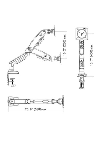 NB NEW F80-FP for 10-17 Laptop Desktop Holder Notebook Computer Mount Stand Laptop Clamp