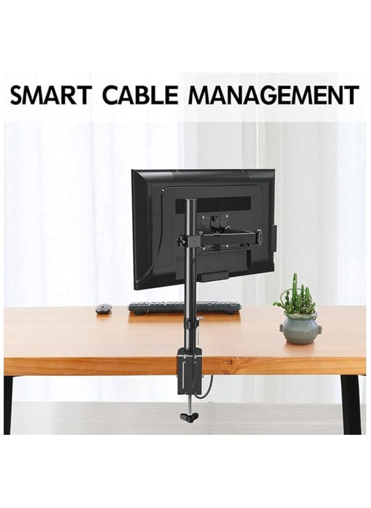 Single Arm Monitor Mount Desktop Lifting Bracket 8Kg Desk Mount Monitor Arm Support 15"- 30 "inch Computer Flat Screen