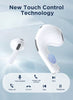 JR-T03S Plus Bluetooth 5.1 TWS Half In-Ear Earphones Wireless Earbuds With Protective Cover Standard Version White