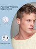 JR-T03S Plus Bluetooth 5.1 TWS Half In-Ear Earphones Wireless Earbuds With Protective Cover Standard Version White