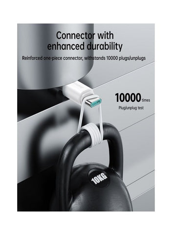 3A USB To USB C Fast Charging Data Cable 1m Black