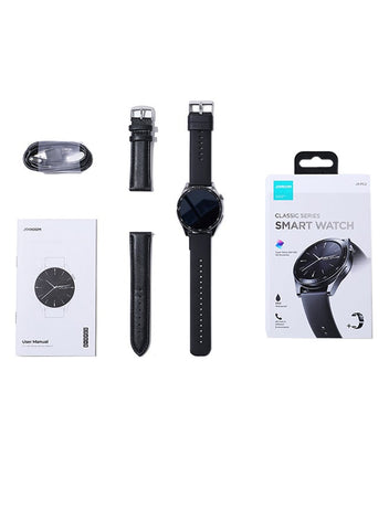 Classic Series Waterproof IP68 Call Function Health Monitoring HD Display Smart Watch 220mAh With Black
