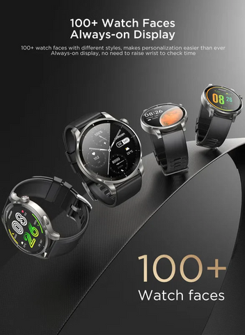 300 mAh 300 mAh JR-FV1 Smart Watch Can Make And Receive Calls 1.43-Inch HD Screen Bluetooth Connection Fitness Monitoring For Men And Women Compatible With Apple And Android Metal Silicone Strap Space Grey