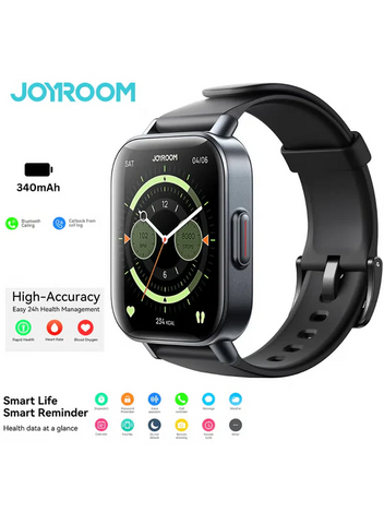 JR-FT3 S Smart Watch IP 68 Waterproof Answer/Make Call, Supports the Arabic language, Compatible with iPhone Android Phone, Fitness Tracker Heart Rate Monitor Watch Space Grey
