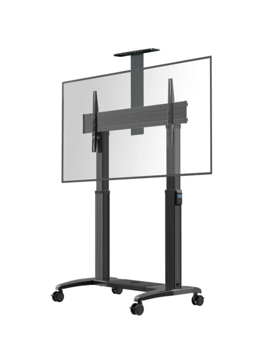 Adjustable Electric Motorized LCD TV Floor Stand Mount Mobile TV Trolley Cart (Model V150)