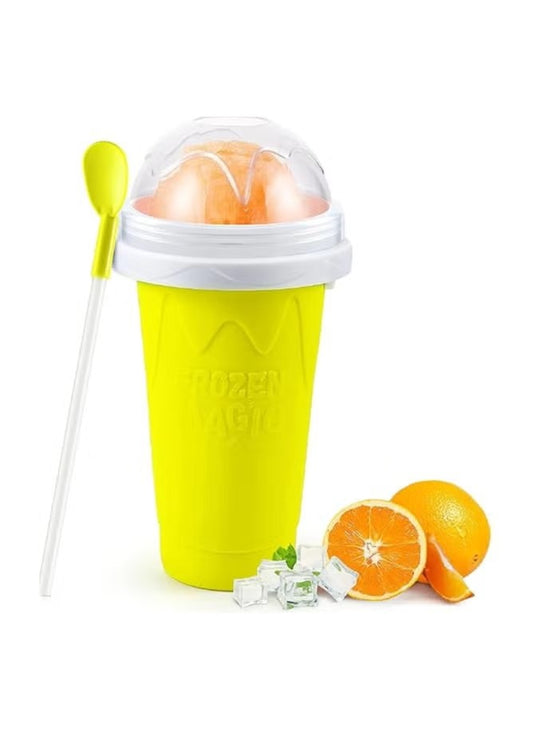 Slushy Maker Cup,Magic Quick Frozen Smoothies Cup, Cooling Cup, Double Layer Squeeze Slushy Maker Cup, Homemade Milk Shake Ice Cream Maker
