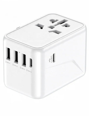 HOMECREW 45W Fast Wall Charger World Universal Travel Adapter with 3 x USB, 2 Type-C