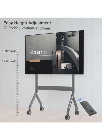 Motorized Mobile TV Cart, Electric Lifting Stand for 75-90 Inch LCD OLED Flat Curved Panel Screen TV or Smart Board, Load up to 150 lbs, Max VESA 900x600mm P150-UK-G