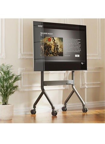 Motorized Mobile TV Cart, Electric Lifting Stand for 75-90 Inch LCD OLED Flat Curved Panel Screen TV or Smart Board, Load up to 150 lbs, Max VESA 900x600mm P150-UK-G