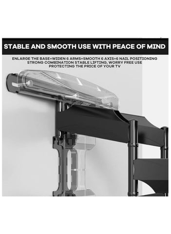 NB ERGONOMIC Wall Mounted TV Stand, Adjustable& Strechable Steel Wall Bracket, Universal Stand for TVs Monitor Screens (NB-P65)