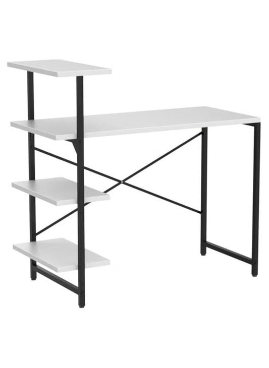 Home Office Writing Computer Desk with Bookshelf Modern Simple Study Table