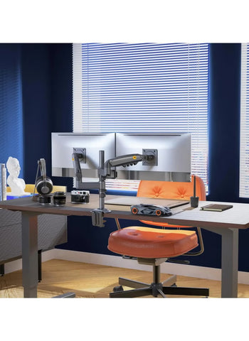NB ERGONOMIC Dual Monitor Desk Mount Stand Full Motion Swivel Computer Monitor Arm Fits Two Screens up to 27'' NB H180