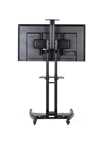 NB ERGONOMIC Mobile TV Cart Rooling TV Stand with Wheels for 32 to 75 Inch LCD LED OLED Plasma Flat Panel Screens up to 100lbs AVA1500-60-1P (Black)