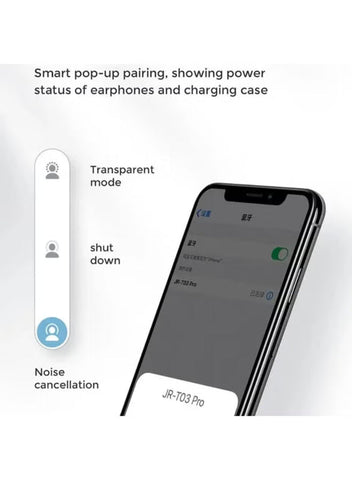 T03S Pro True Wireless Earbuds – 4-Mic Enc Calling, Deep Bass, Bluetooth 5.3, 24H Battery, Touch Control, Fast Pairing, Lightweight Design White