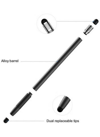 Passive Capacitive Soft Touch Stylus pens for touch screens Pen For iPad & iPhones Black