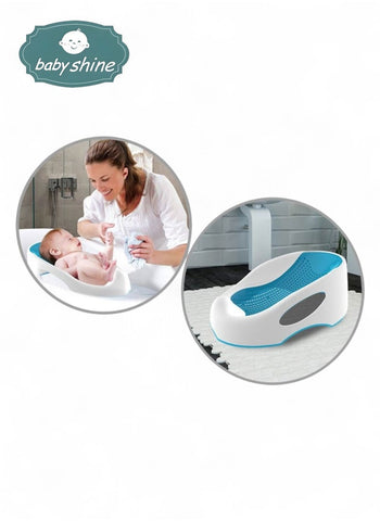 Baby bathtub and waterproof slide for infant and newborn support