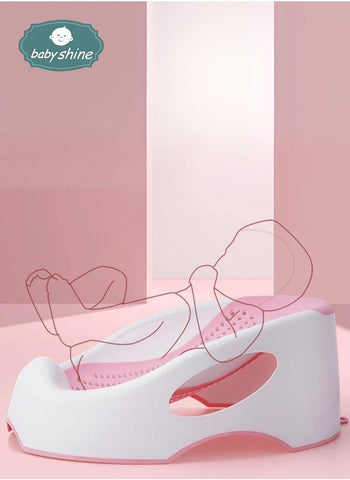 Baby bathtub and waterproof slide for infant and newborn support