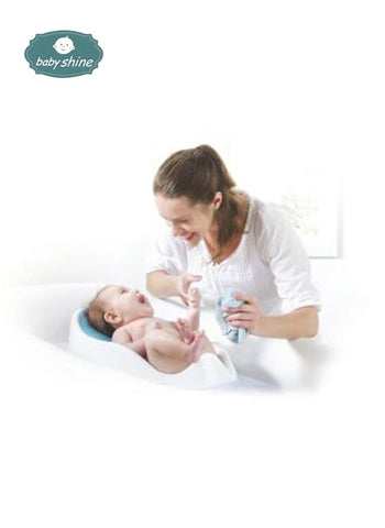 Baby bathtub and waterproof slide for infant and newborn support