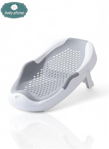 Portable toddler collapsible plastic foldable baby bath tub set(Grey)