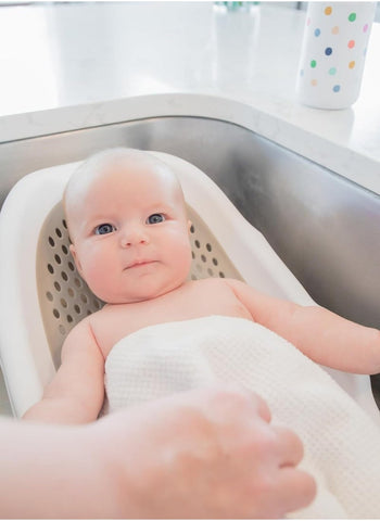 Portable toddler collapsible plastic foldable baby bath tub set(Grey)